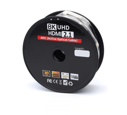 Кабель HDMI 50 м (HIGH speed, Metal gold, Optical) 8K VER 2.1 ATcom HDMI 2.1 (m) - HDMI 2.1 (m) 50 м (AT8875) Кабель HDMI 50 м (HIGH speed, Metal gold, Optical) 8K VER 2.1 ATcom HDMI 2.1 (m) - HDMI 2.1 (m) 50 м (AT8875)