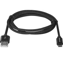 Кабель USB2.0 TO MICRO-USB 1M BLACK USB08-03T 87802 DEFENDER