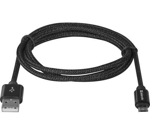 Кабель USB2.0 TO MICRO-USB 1M BLACK USB08-03T 87802 DEFENDER Кабель USB2.0 TO MICRO-USB 1M BLACK USB08-03T 87802 DEFENDER