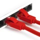 GCR Патч-корд 3.0m, кат.5e, прямой, UTP, красный, позолоченные контакты, 24 AWG, литой, ethernet high speed 1 Гбит/с, RJ45, T568B (GCR-LNC04-3.0m)