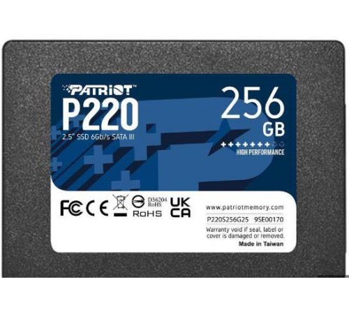 Накопитель SSD Patriot SATA III 256Gb P220S256G25 P220 2.5"