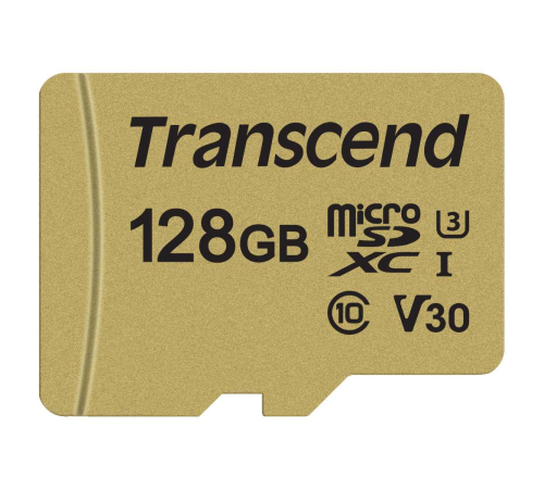 Карта памяти Transcend 128GB UHS-I U3 microSD with  Adapter, MLC