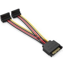 Кабель питания-разветвитель Vention SATA 15pin M / 2 x SATA 15pin F угол 90 - 0.15м Vention KDBBB