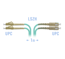Патчкорд оптический LC/UPC-SC/UPC MM Duplex 1метр