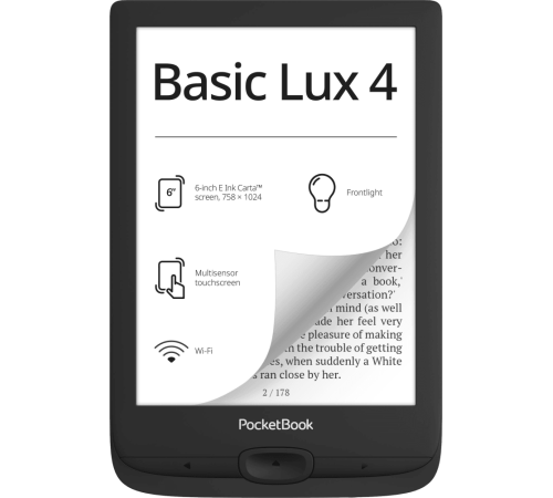Электронная книга PocketBook 618 Basic Lux Ink Black (PB618-P-WW)