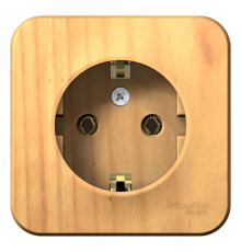 Systeme electric BLNRA010115 BLANCA О/У РОЗЕТКА с заземлением без шторок ИЗОЛ.ПЛ., 16А, 250В, ЯСЕНЬ