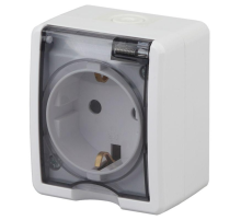 Эра Б0020712 11-2401-01 Розетка 2P+E IP54, 16АХ-250В, ОУ, Эра Эксперт, белый