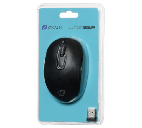 Мышь Оклик 505MW черный оптическая (1000dpi) беспроводная USB для ноутбука (3but) Мышь Оклик 505MW черный оптическая (1000dpi) беспроводная USB для ноутбука (3but)