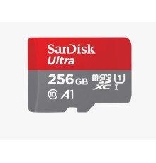 Флеш карта microSDXC 256GB SanDisk Ultra Class 10, UHS-I, R 150 МБ/с, <SDSQUAC-256G-GN6MN> без адаптера SD