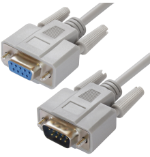 Greenconnect Удлинитель 0-модемный COM RS-232 1.8м GCR-DB903-1.8m 9M AM / 9F AF, пакет Greenconnect 0-модемный COм RS-232 1.8м 9M AM / 9F AF (GCR-DB903-1.8m)