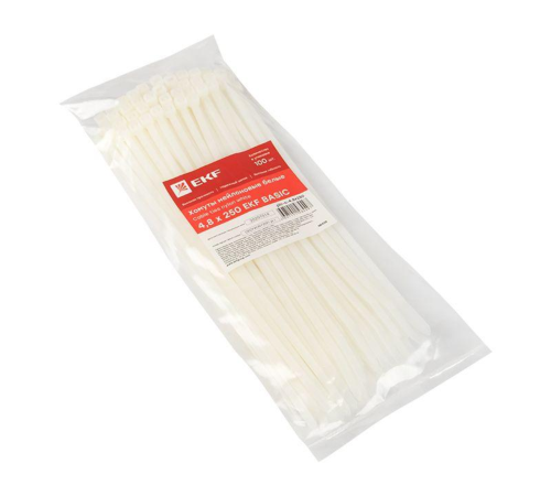 EKF plc-c-4.8x250 Хомут нейлоновый (4,8х250) (100шт.) EKF Basic