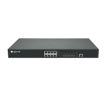Управляемый коммутатор уровня 3 BDCOM S5700-8EP4X, 8x 2.5GBASE-Т PoE 802.3af/at/bt до 370W, 4x 1/10GE SFP+, ~220V AC
