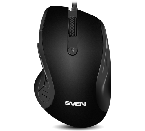 Мышь SVEN RX-113  (5+1кл. 800-2000DPI,  Soft Touch, каб. 1,5м, блист.) USB чёрная Sven RX-113 (SV-018733)