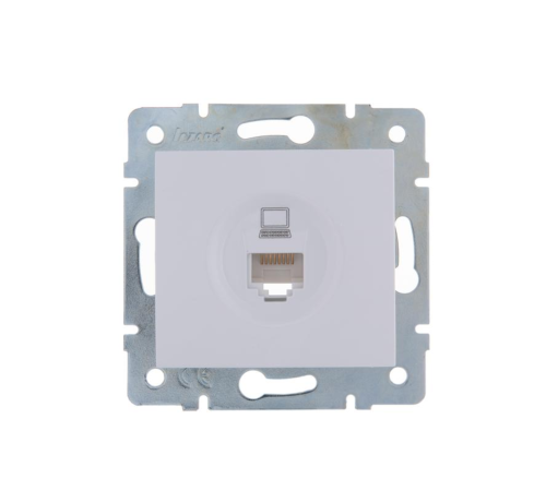 Розетка компьютерная 1-м СП Karina RJ45 механизм бел. LEZARD 707-0288-139