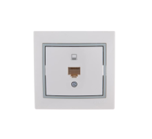 Розетка компьютерная 1-м СП Mira RJ45 бел./сер. LEZARD 701-0215-139