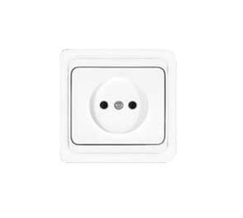 Розетка 1-м СП Валери 16А IP20 без заземл. бел. UNIVersal В0022