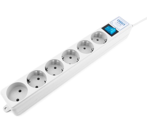 Фильтр-удлинитель Power Cube PRO, 1,9 м, LC контур, 16А/3,5кВт Электрическая мануфактура Power Cube Pro (1.9 м, 6 розеток) (SPL(5+1)-16B-P-1.9M)