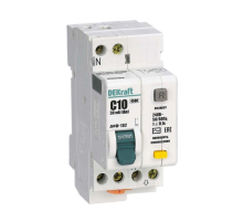 Выключатель автоматический дифференциального тока 2п (1P+N) C 10А 30мА тип AC 4.5кА ДИФ-102 2мод. DE