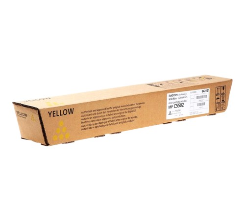 MP C5502E Тонер-картридж желтый Ricoh 842021 MP C5502E Тонер-картридж желтый Ricoh 842021