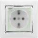 Valena Розетка 2К+З нем. ст. с крышкой с защ. шт. IP44, белый Legrand 774220