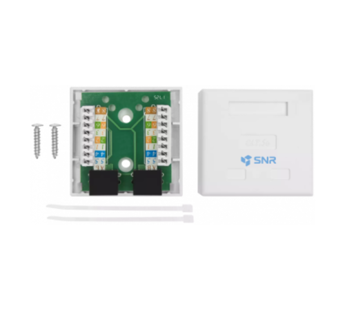 Розетка накладная 2хRJ45 (SNR-SMB-2109A)
