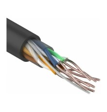 Кабель UTP 4PR 24AWG CU (медь) CAT5e PE черный OUTDOOR бухта 25 м, REXANT REXANT 01-0045-25