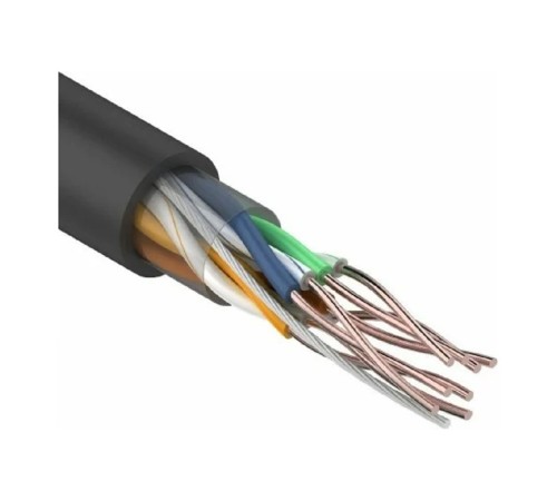 Кабель UTP 4PR 24AWG CU (медь) CAT5e PE черный OUTDOOR бухта 25 м, REXANT REXANT 01-0045-25 Кабель UTP 4PR 24AWG CU (медь) CAT5e PE черный OUTDOOR бухта 25 м, REXANT REXANT 01-0045-25