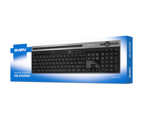 Клавиатура Wireless Sven KB-E5500W 2,4 GHz, 115кл. Клавиатура Wireless Sven KB-E5500W 2,4 GHz, 115кл.
