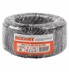 Кабель UTP 4PR 24AWG CU (медь) CAT5e PE черный OUTDOOR бухта 50 м, REXANT REXANT 01-0045-50