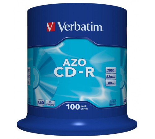 Диск CD-R Verbatim 700Mb 52x Cake Box (100шт) (43430)