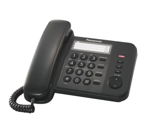 Телефон проводной Panasonic KX-TS2352RUB черный