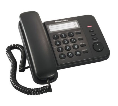 Телефон проводной Panasonic KX-TS2352RUB черный