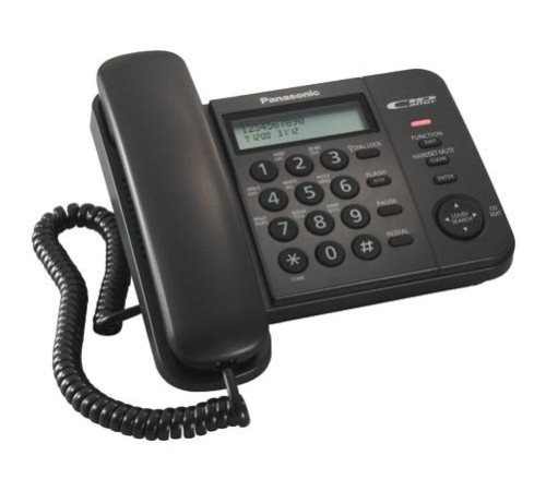 Телефон проводной Panasonic KX-TS2356RUB черный