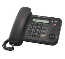 Телефон проводной Panasonic KX-TS2358RUB черный
