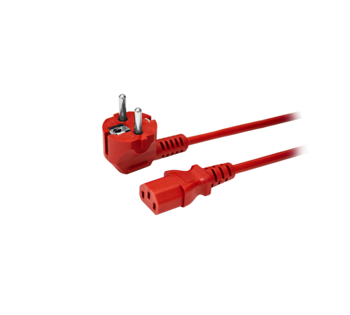 Кабель питания EU-Schuko/IEC320-C13, 220B, 10А, 1.8м, красный (для резервного питания) Кабель питания EU-Schuko/IEC320-C13, 220B, 10А, 1.8м, красный (для резервного питания)