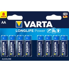 Батарейка Varta LONGLIFE POWER (HIGH ENERGY) LR6 AA BL8 Alkaline 1.5V (4906) (8/160) Varta LONGLIFE POWER LR6 AA (04906121418)
