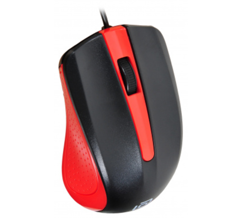 Oklick 225M черный/красный Мышь оптическая (1200dpi) USB (3but) [288237]