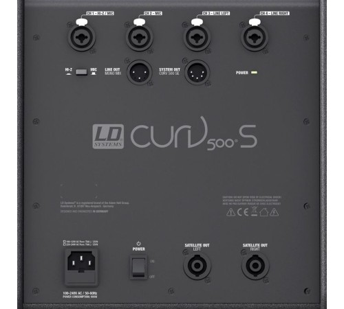 Мобильный стерео-комплект линейного массива (Power Set) LD Systems CURV 500 PS