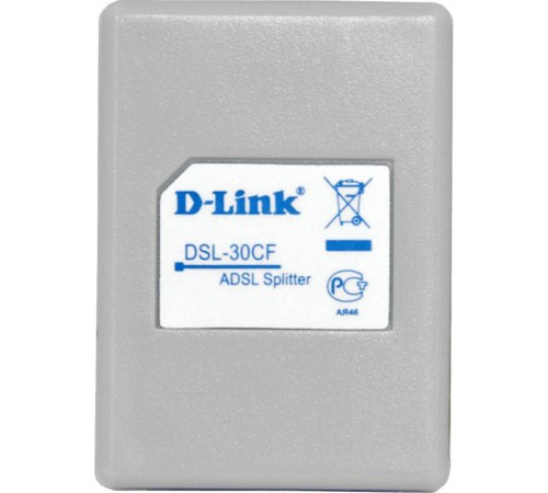 Сплиттер DialUp D-Link DSL-30CF/RS RJ-11 Annex A/L/M белый Сплиттер DialUp D-Link DSL-30CF/RS RJ-11 Annex A/L/M белый