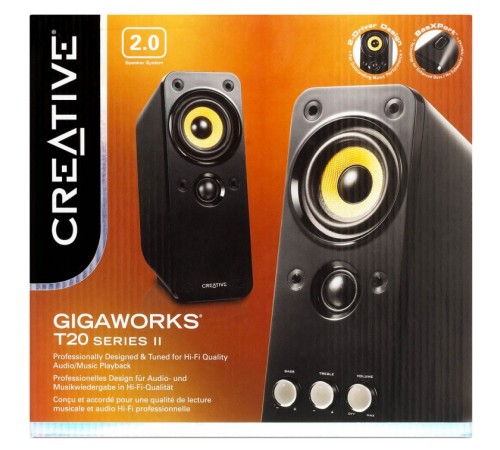 Колонки Creative GigaWorks T20 series II 2.0 черный 28Вт Колонки Creative GigaWorks T20 series II 2.0 черный 28Вт