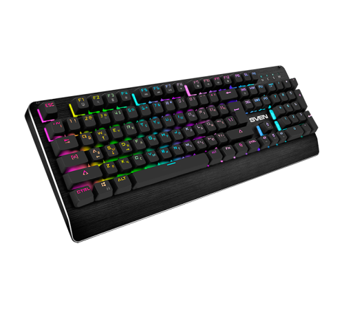 Механическая игровая клавиатура SVEN KB-G9700 (104 кл,+12Fn,RED switch, RGB, мет, корпус) Sven SV-015831