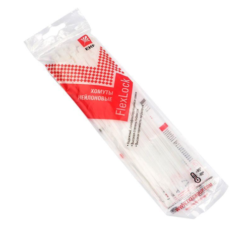 EKF plc-fl-ctsw-2.5x100-r Хомут P6.6 стандартный (б), 2.5x100 (50шт) FlexLock PROxima