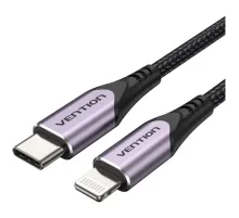 Кабель Vention USB 2.0 CM/Lightning 8M для iPad/iPhone - 1м. Фиолетовый Vention TACVF