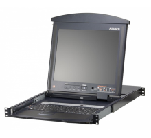 Kvm переключатель ATEN 8P CAT-5 HIGH DENSITY DUAL RAIL LCD KVM*KL1508AN-AXA-RG (KL1508AN-AXA-RG)