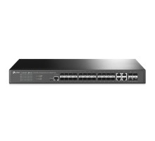 TP-Link SG3428XF Управляемый коммутатор JetStream уровня 2+ с 20 гигабитными портами SFP, 4 портами SFP+ и 4 комбинированными портами SFP/RJ45