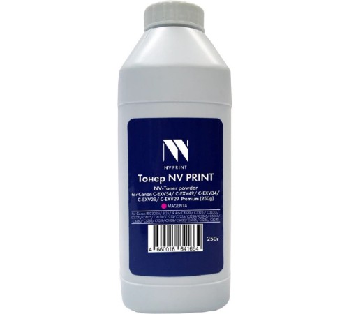 NV Print Тонер + девелопер для Canon C-EXV54, C-EXV49, C-EXV34, C-EXV28, C-EXV29 для IR C3025i, 3125, IR Adv C3320i, C3325i, C3330i, C2020, C2025, C2030, C2220, C2225, C2230, Premium (250г) Magenta