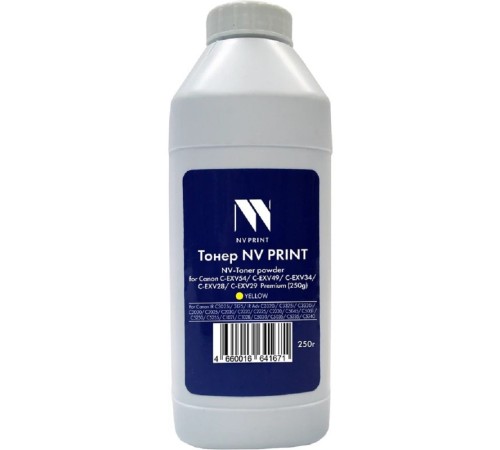 NV Print Тонер + девелопер для Canon C-EXV54, C-EXV49, C-EXV34, C-EXV28, C-EXV29 для IR C3025i, 3125, IR Adv C3320i, C3325i, C3330i, C2020, C2025, C2030, C2220, C2225, C2230, Premium (250г)  Yellow
