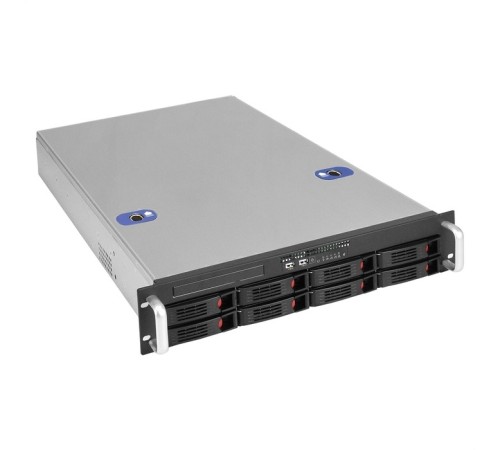 Exegate EX296380RUS Серверный корпус ExeGate Pro 2U660-HS08 <RM 19", высота 2U, глубина 660, БП 1200ADS, 8xHotSwap, USB>