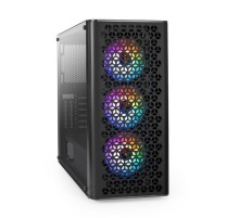 Exegate EX296077RUS Корпус Miditower ExeGate EVO-9202-EVO800 (ATX, БП EVO800RGB с вент. 12 см, с окном, 1*USB+1*USB3.0, аудио, черный, 3 вент. 12см с RGB подсветкой)