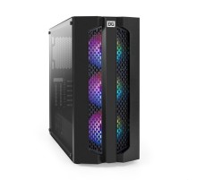 Exegate EX296078RUS Корпус Miditower ExeGate EVO-9205-EVO800 (ATX, БП EVO800RGB с вент. 12 см, с окном, 1*USB+1*USB3.0, аудио, черный, 3 вент. 12см с RGB подсветкой)
